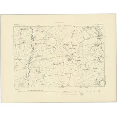 1882 Map of Devonshire LXXXVI.NE, 1883 Print