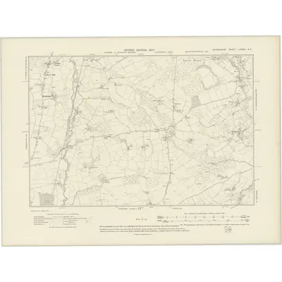 1905 Map of Devonshire LXXXVI.NE, 1907 Print
