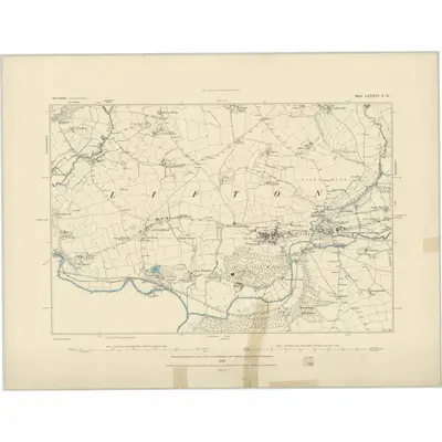 1882 Map of Devonshire LXXXVI.SE, 1883 Print