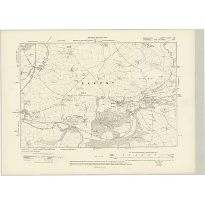 1905 Map of Devonshire LXXXVI.SE, 1907 Print