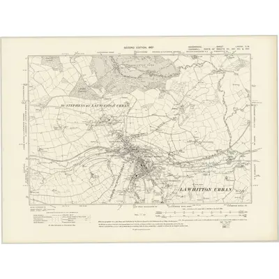 1905 Map of Devonshire LXXXVI.SW, 1907 Print