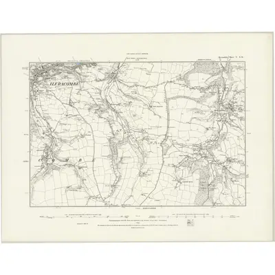 1886 Map of Devonshire V.NW, 1889 Print