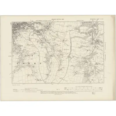 1903 Map of Devonshire V.NW, 1905 Print