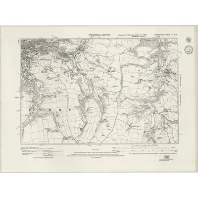 1938 Map of Devonshire V.NW, 1943 Print