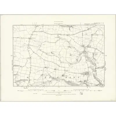 1886 Map of Devonshire V.SE, 1888 Print