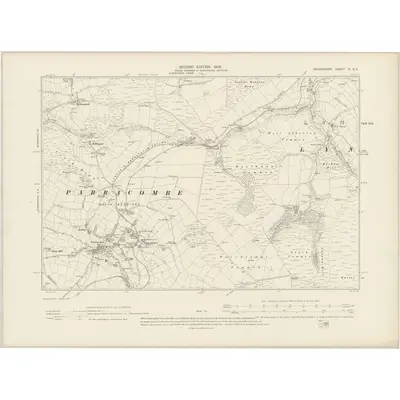 1903 Map of Devonshire VI.NE, 1905 Print