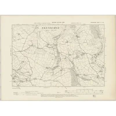 1903 Map of Devonshire VI.NW, 1905 Print