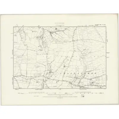 1886 Map of Devonshire VI.SE, 1889 Print