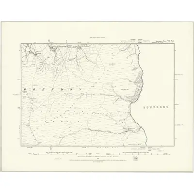 1887 Map of Devonshire VII.NE, 1888 Print