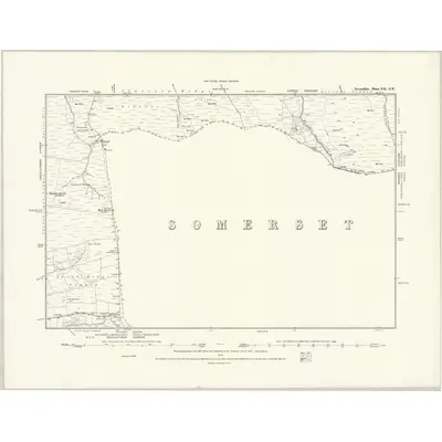 1887 Map of Devonshire VII.SW, 1888 Print