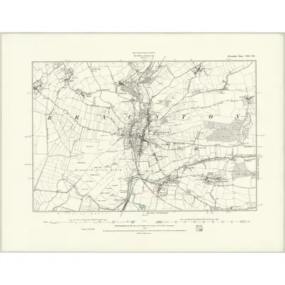 1885 Map of Devonshire VIII.SE, 1888 Print