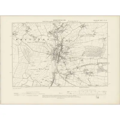1903 Map of Devonshire VIII.SE, 1905 Print