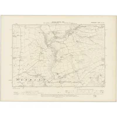 1903 Map of Devonshire X.NE, 1905 Print
