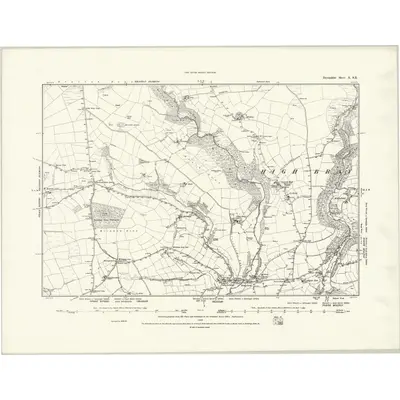1886 Map of Devonshire X.SE, 1888 Print
