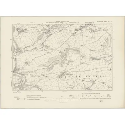 1903 Map of Devonshire X.SW, 1905 Print