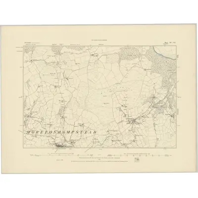 1884 Map of Devonshire XC.NE