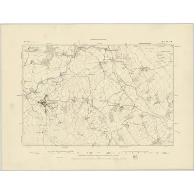 1884 Map of Devonshire XC.NW