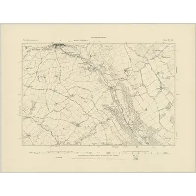 1884 Map of Devonshire XC.SE, 1885 Print