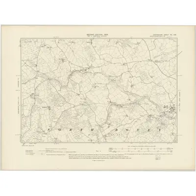 1904 Map of Devonshire XC.SW, 1906 Print