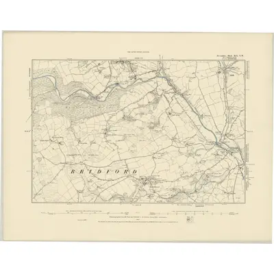 1887 Map of Devonshire XCI.NW
