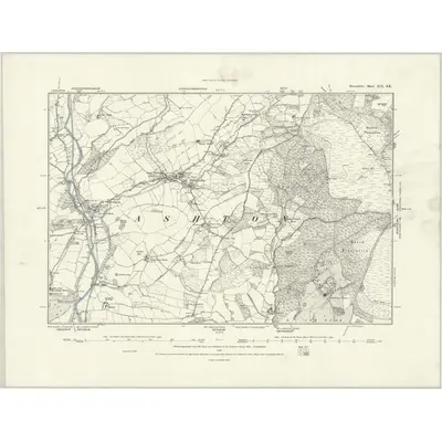 1887 Map of Devonshire XCI.SE, 1888 Print