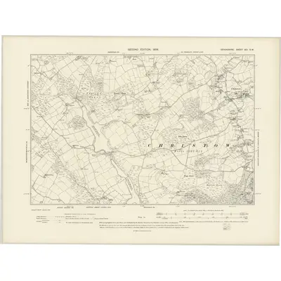 1904 Map of Devonshire XCI.SW, 1906 Print