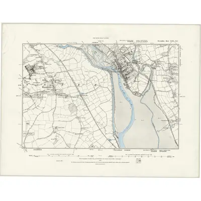 1888 Map of Devonshire XCII.NE, 1889 Print