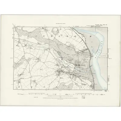 1888 Map of Devonshire XCII.SE, 1889 Print