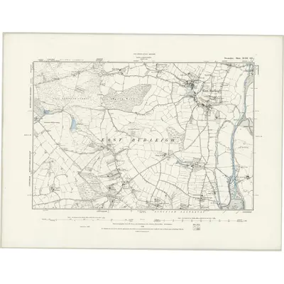 1888 Map of Devonshire XCIII.SE, 1889 Print