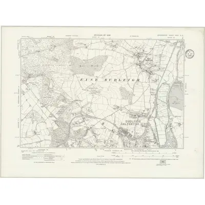 1933 Map of Devonshire XCIII.SE, 1935 Print
