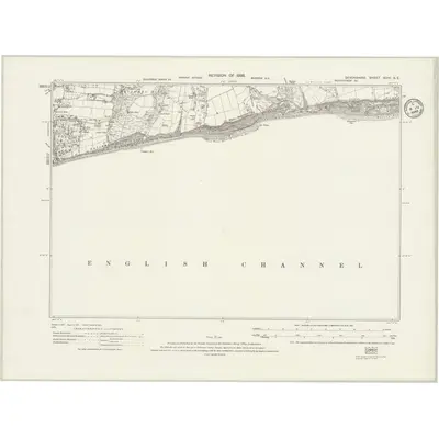 1933 Map of Devonshire XCIV.NE, 1935 Print