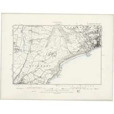 1888 Map of Devonshire XCIV.NW, 1889 Print