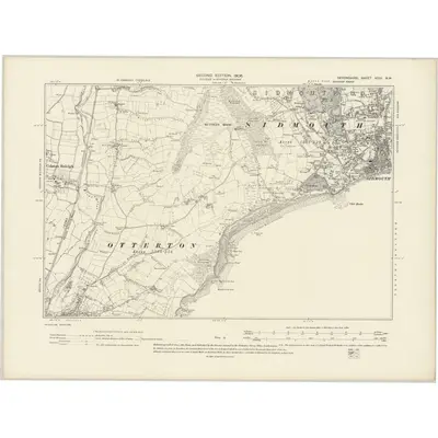 1903 Map of Devonshire XCIV.NW, 1906 Print
