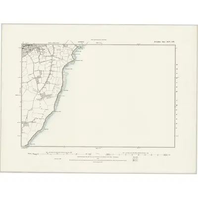 1888 Map of Devonshire XCIV.SW, 1889 Print