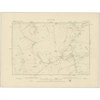 1884 Map of Devonshire XCIX.NE, 1885 Print