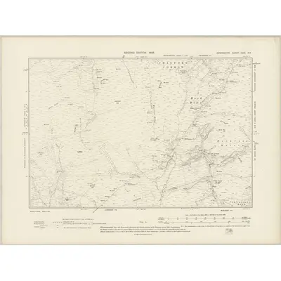 1904 Map of Devonshire XCIX.NE, 1906 Print