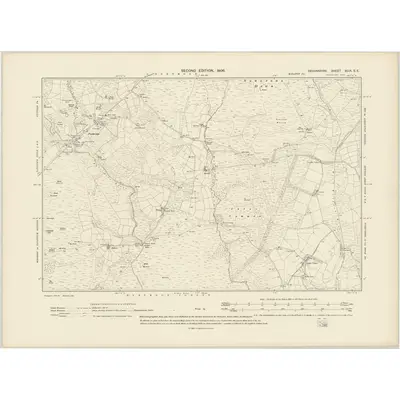 1904 Map of Devonshire XCIX.SE, 1906 Print