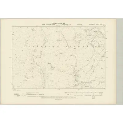 1904 Map of Devonshire XCIX.SW, 1906 Print