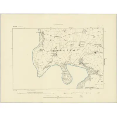 1882 Map of Devonshire XCVI.SE, 1883 Print