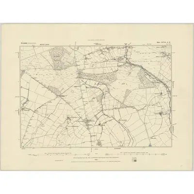 1882 Map of Devonshire XCVII.SE, 1885 Print