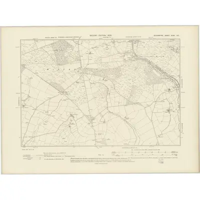 1905 Map of Devonshire XCVII.SE, 1906 Print