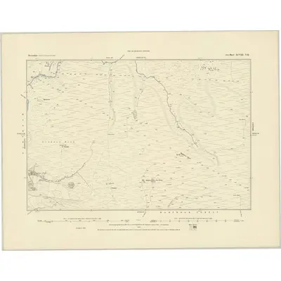 1884 Map of Devonshire XCVIII.NE, 1886 Print