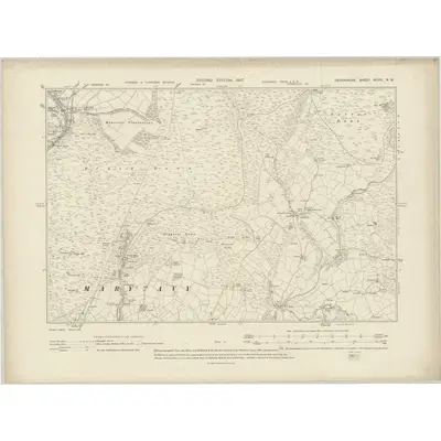 1904 Map of Devonshire XCVIII.NW, 1907 Print