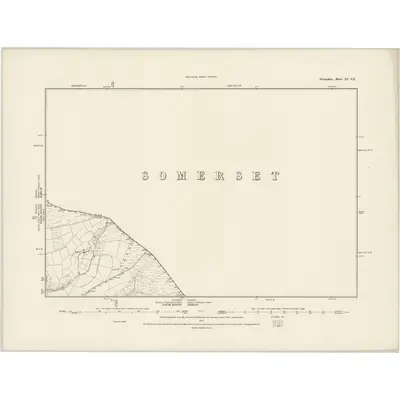 1887 Map of Devonshire XI.SE, 1888 Print