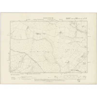 1902 Map of Devonshire XI.SE, 1905 Print