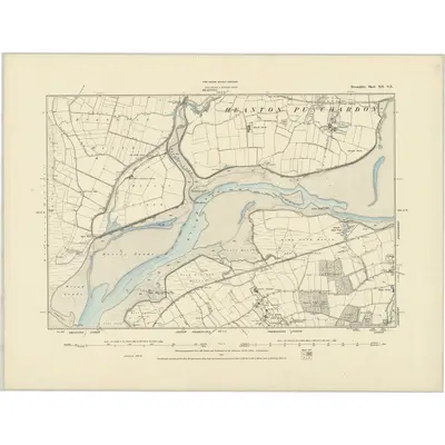 1886 Map of Devonshire XII.NE, 1887 Print