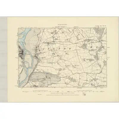 1886 Map of Devonshire XII.SE, 1887 Print