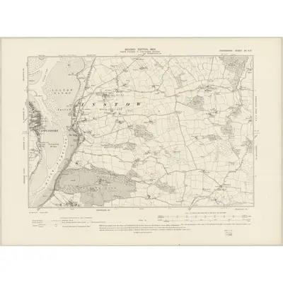 1903 Map of Devonshire XII.SE, 1905 Print