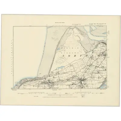 1886 Map of Devonshire XIIa.SE & XII.SW, 1887 Print