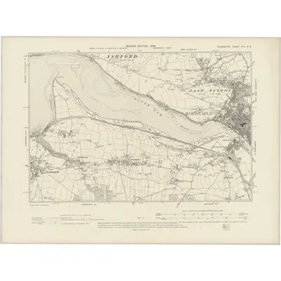 1903 Map of Devonshire XIII.NW, 1905 Print